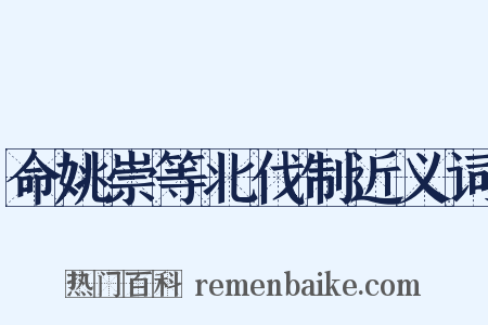 命姚崇等北伐制近义词是什么意思的图片